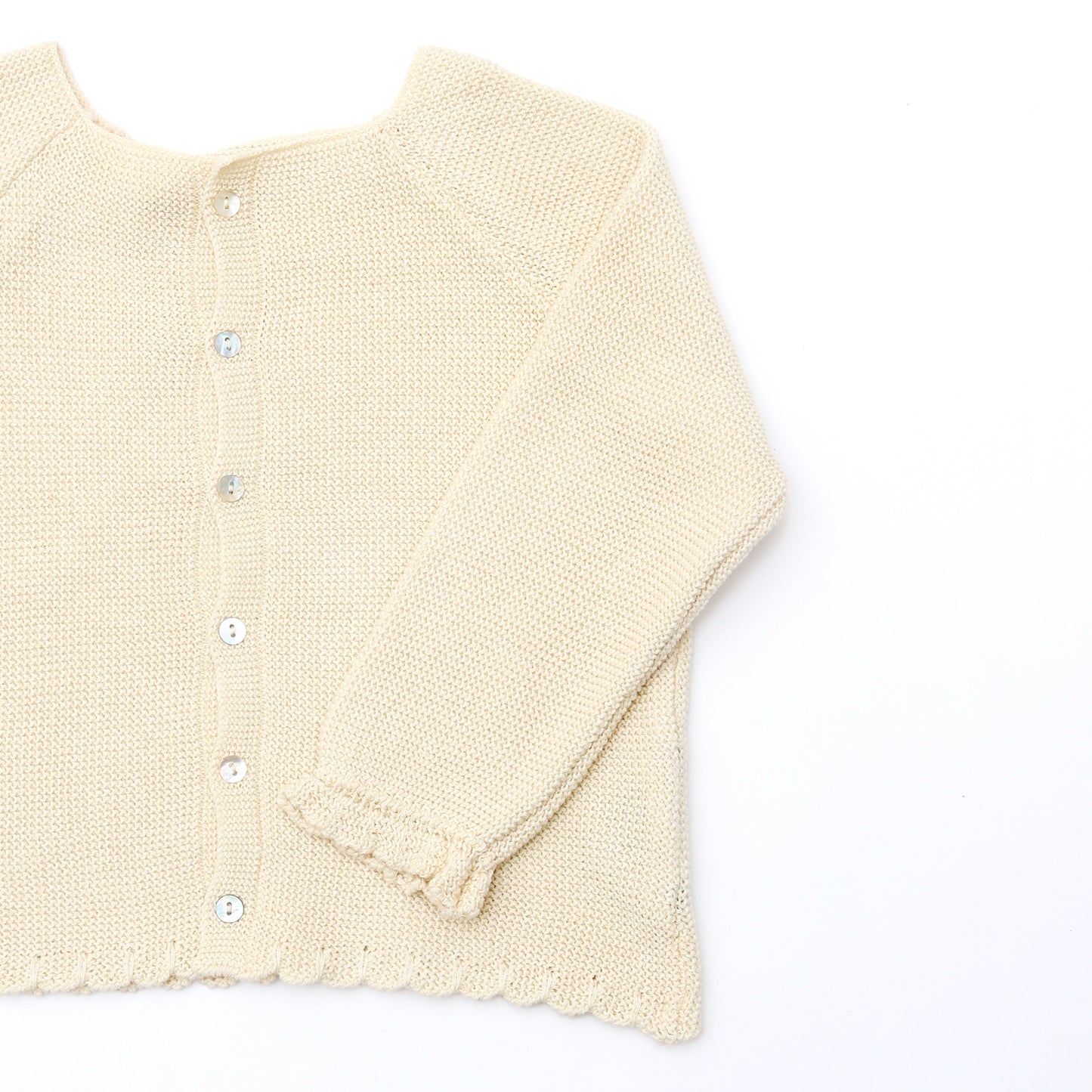 Baby Top Front Open Cotton Knitted Garment