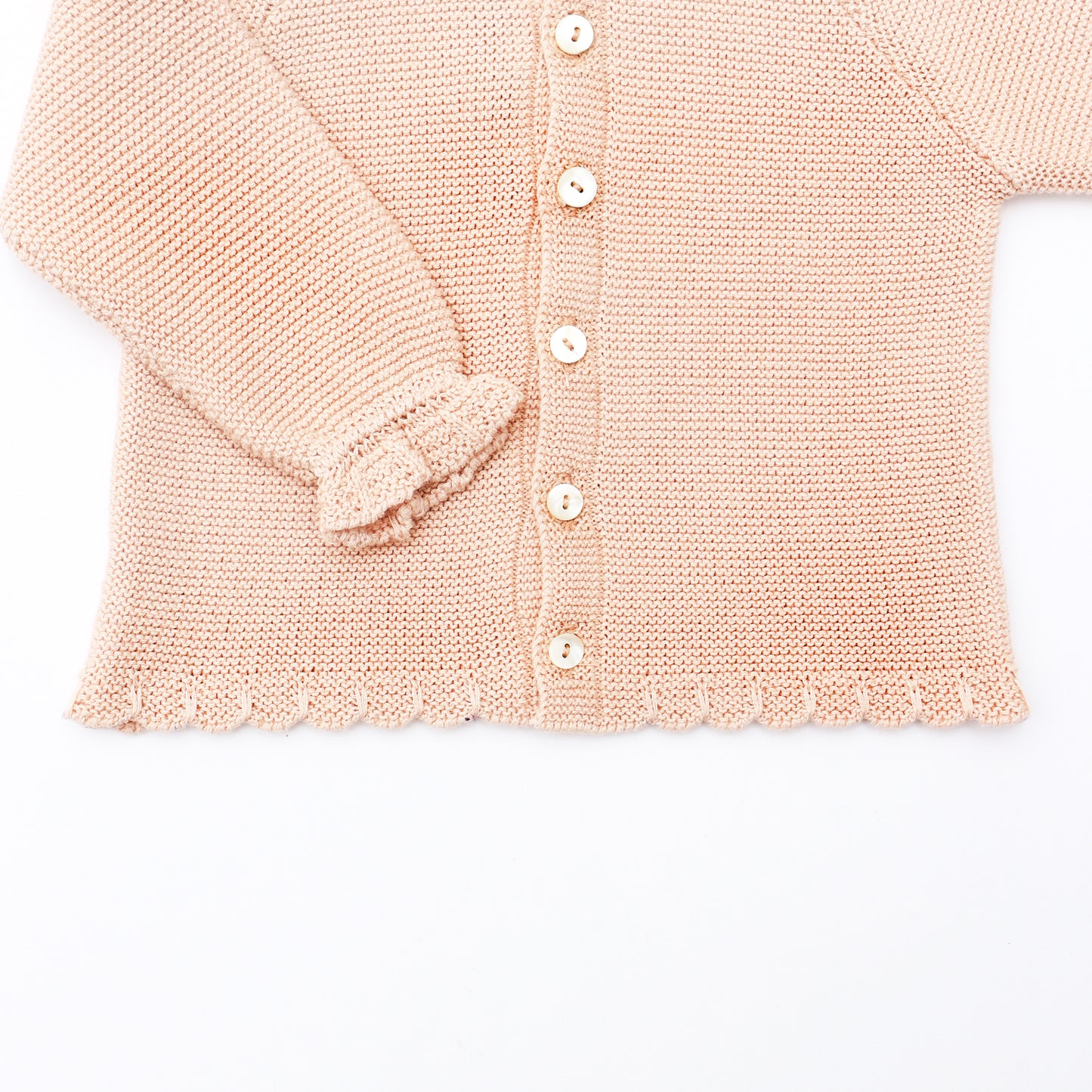 Baby Top Front Open Cotton Knitted Garment