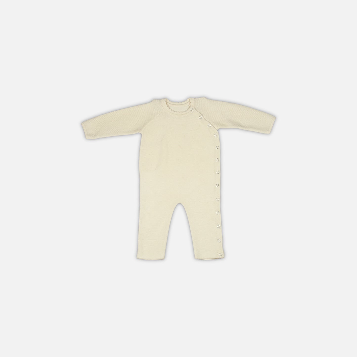 Baby Jumper with Side Buttons Cotton Knitted Garment