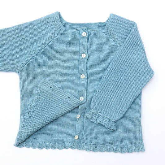 Baby Top Front Open Cotton Knitted Garment