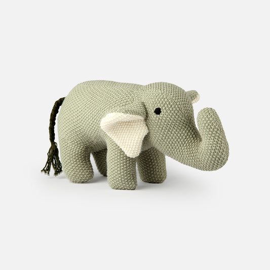 JODEI- The Elephant  Knitted Cotton Plush Toy